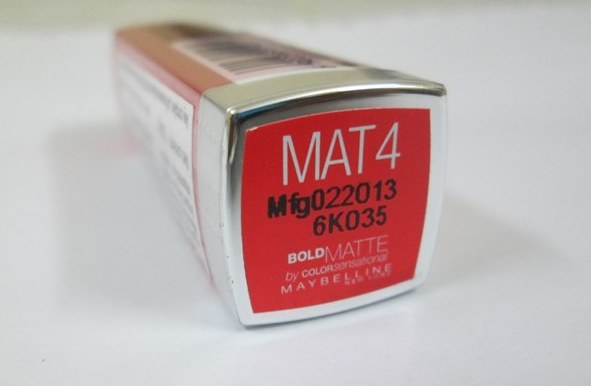 Maybelline Color Sensational Bold Matte Mat 4 Lipstick Review, Swatches and FOTD