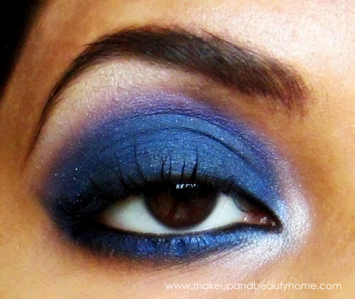 Intense Blue Smokey Eye Makeup - Step by Step Tutorial