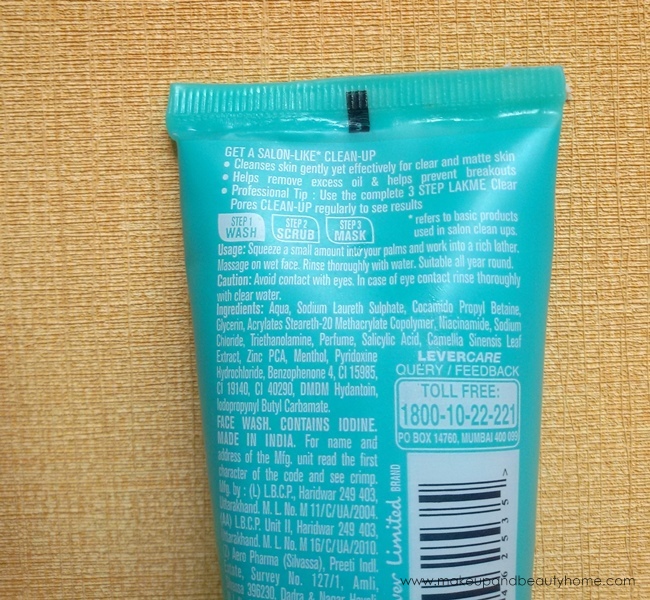 Lakme Clean Up Face Wash Clear Pores Review